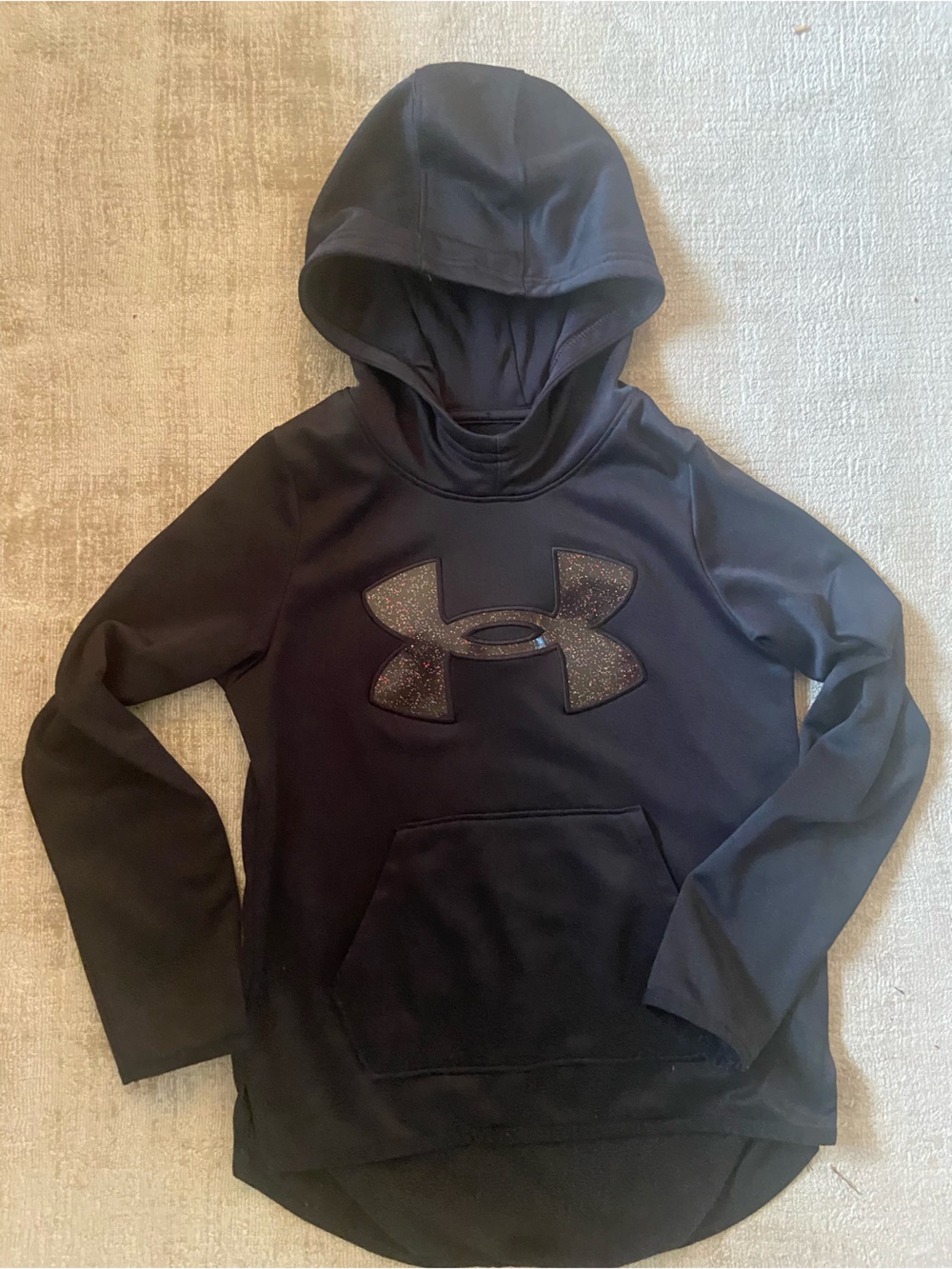 Under Armour Black Pullover Hoodie with Sparkle Logo
